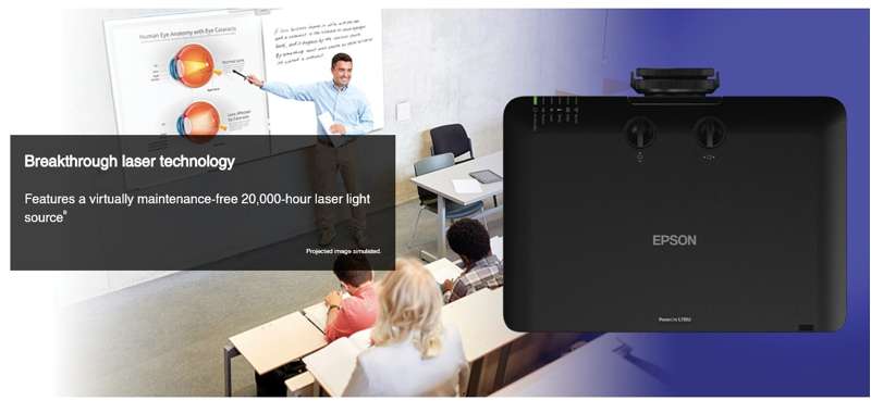 Epson PowerLite L735U 7000-Lumen WUXGA 3LCD Laser Projector