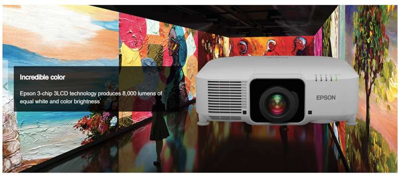 Epson EB-PQ2008W  4K 3LCD Laser White Projector  - Lens Not Included