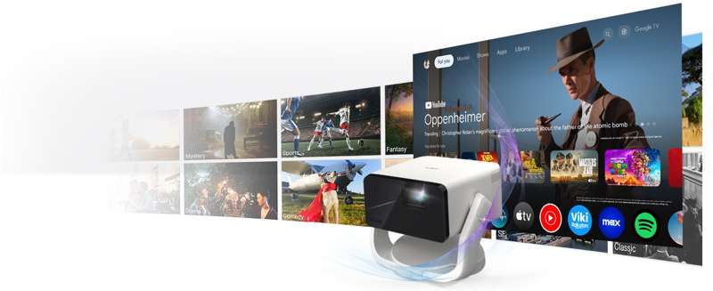 Epson EpiqVision Mini EF22 Portable Smart Laser Projector Diamond White