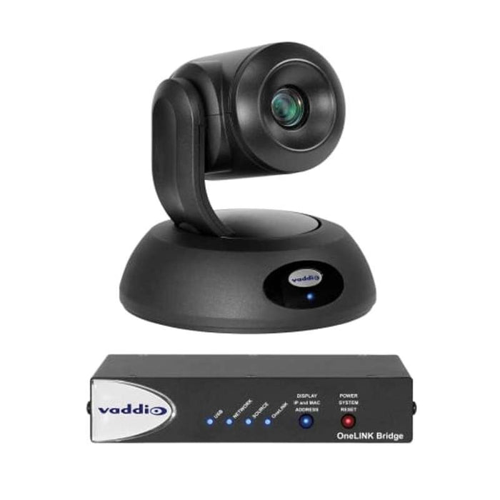 Vaddio RoboSHOT 4K 30E HDBT OneLINK Bridge PTZ Camera System, Black