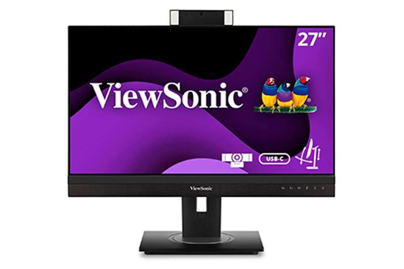 Viewsonic 27'' 1440p Video Conference Monitor w/ Webcam, 90W USB C, Docking, Built-In Gigabit Ethernet