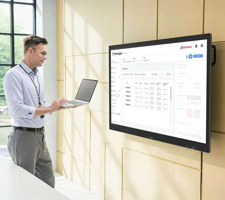 Viewsonic IFP8663 86" 4K Interactive Flat Panel Display - PCAP Touch, Android EDLA Certified, USB-C w Built-In Microphone