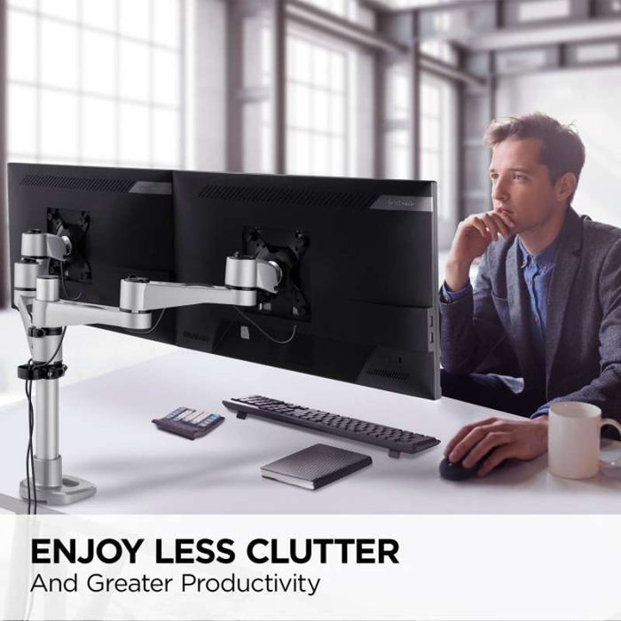 Viewsonic Dual Monitor Desk Mount Arm for Displays up to 24"