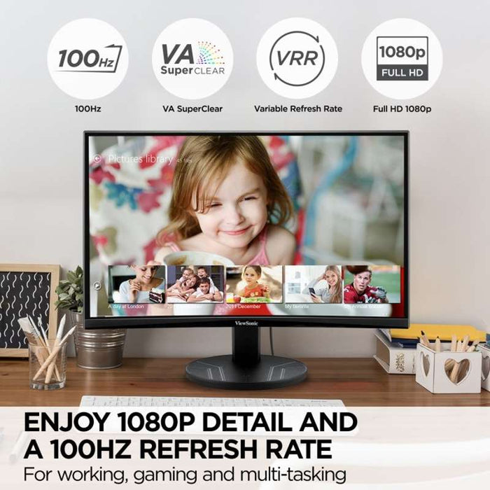 Viewsonic 24" Full HD Curved Monitor with 100Hz Refresh Rate
