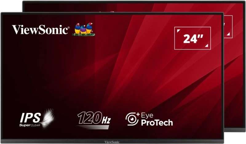 Viewsonic 24" Full HD IPS 120Hz Dual-Monitor Pack (Head-Only)