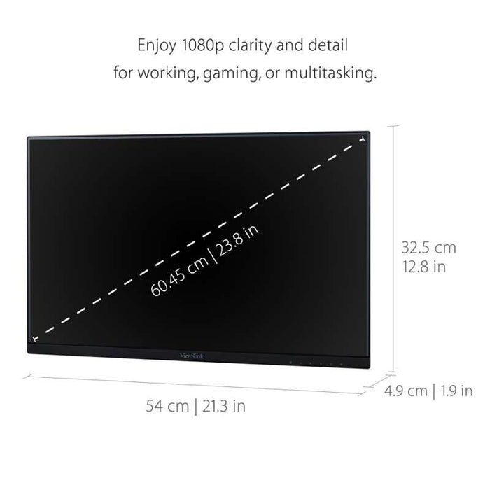 Viewsonic 24" Full HD Frameless IPS Dual-Monitor Pack (Head-Only)