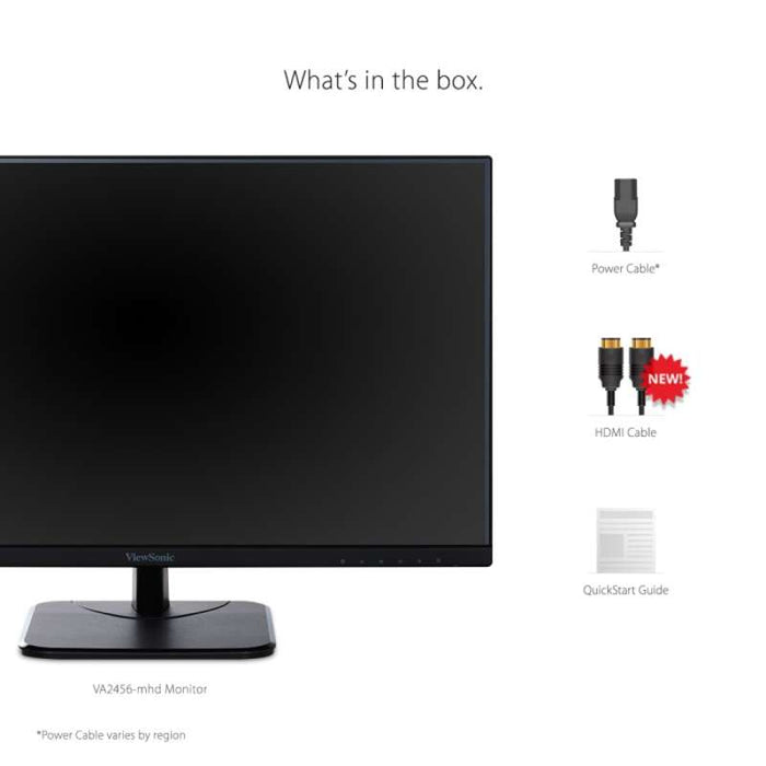 Viewsonic 24" Full HD Frameless IPS Monitor with DisplayPort & Speakers