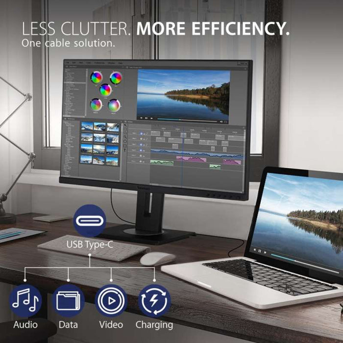 Viewsonic 24" QHD Ergonomic USB-C Docking Monitor