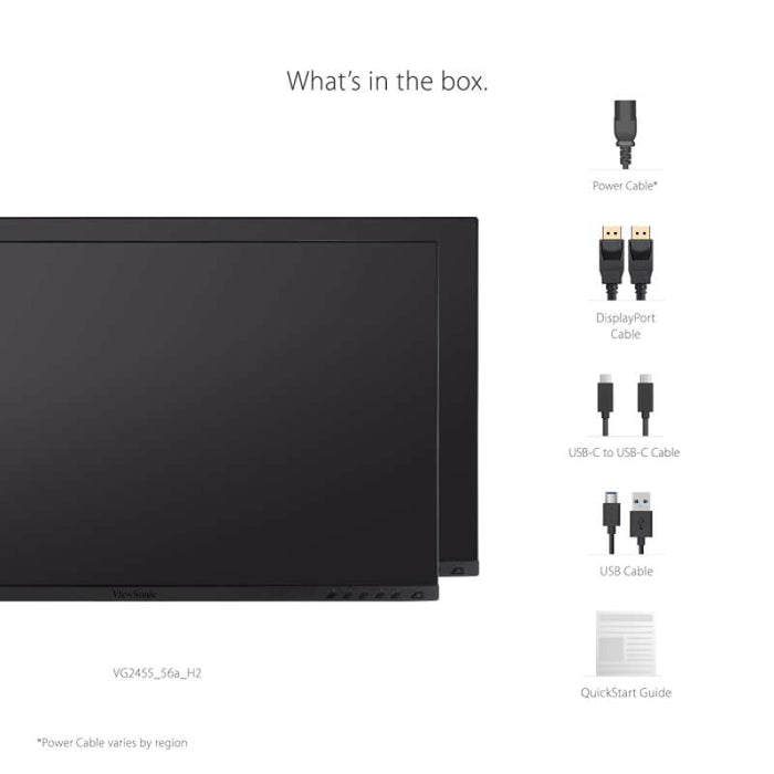 Viewsonic 24" USB-C Business Monitor Dual Pack (VG2455/VG2456A Series)