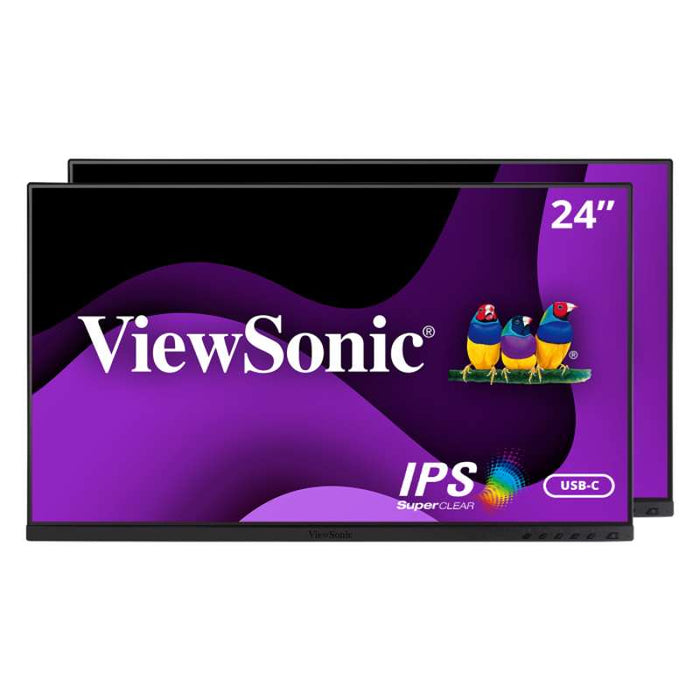 Viewsonic 24" USB-C Business Monitor Dual Pack (VG2455/VG2456A Series)