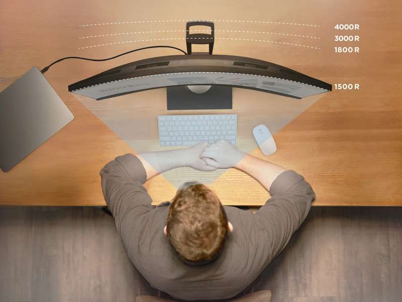 Viewsonic 34" UWQHD Curved USB-C Docking Monitor with RJ45 Ethernet