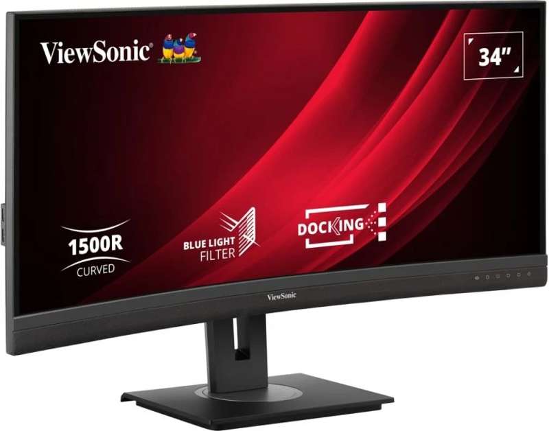 Viewsonic 34" UWQHD Curved USB-C Docking Monitor with RJ45 Ethernet
