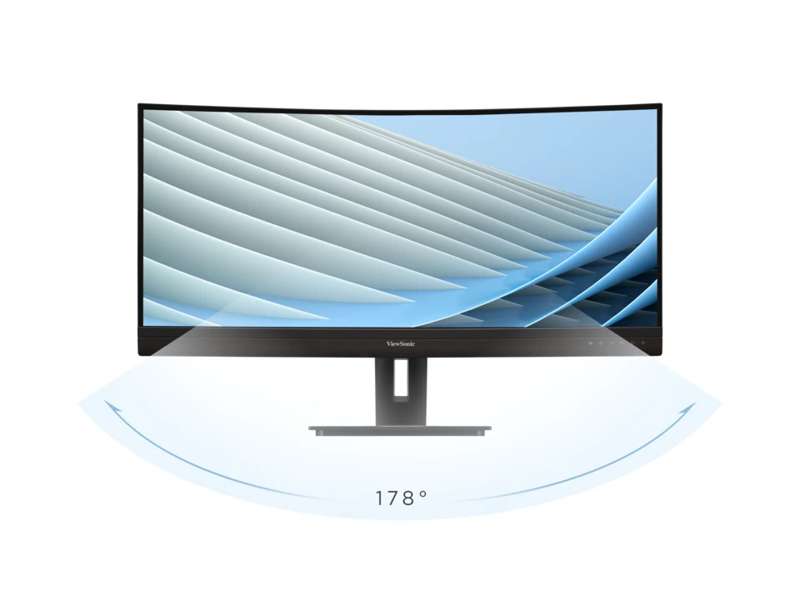 Viewsonic 34" UWQHD Curved USB-C Docking Monitor with RJ45 Ethernet