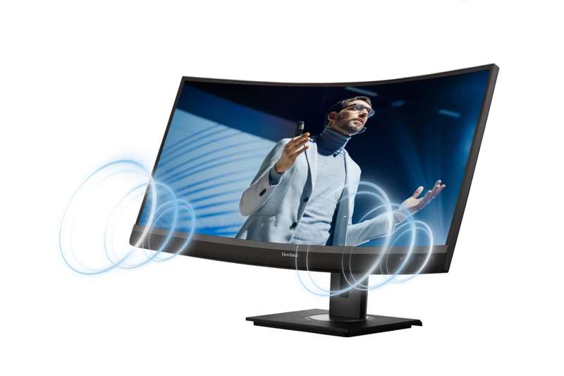 Viewsonic 34" UWQHD Curved USB-C Docking Monitor with RJ45 Ethernet