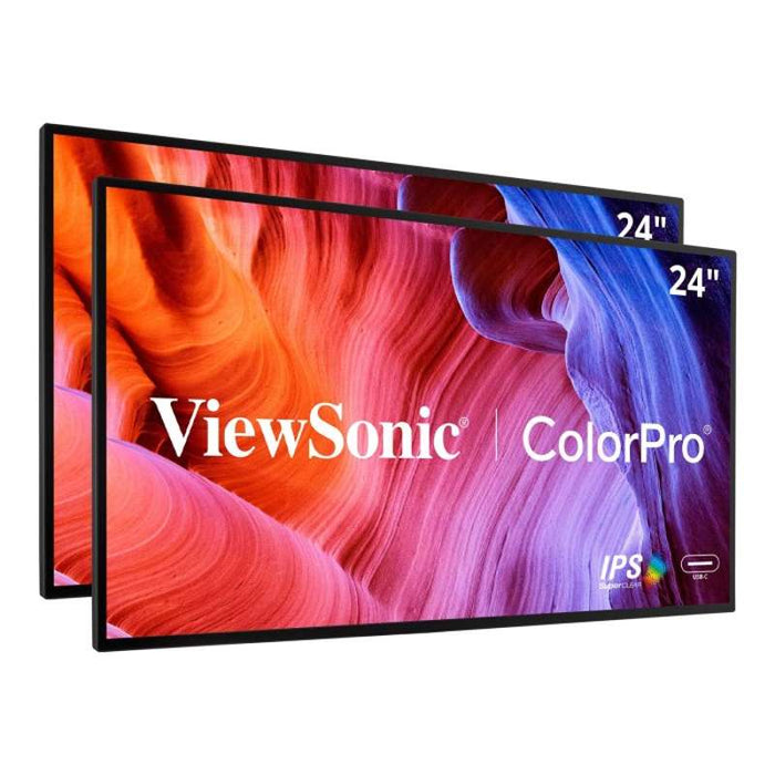 Viewsonic 24" ColorPro Full HD USB-C Docking Monitor Dual Pack (Head-Only)