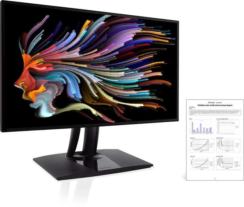 Viewsonic VP2468A 24" Pantone validated  sRGB Monitor with Docking Station Design