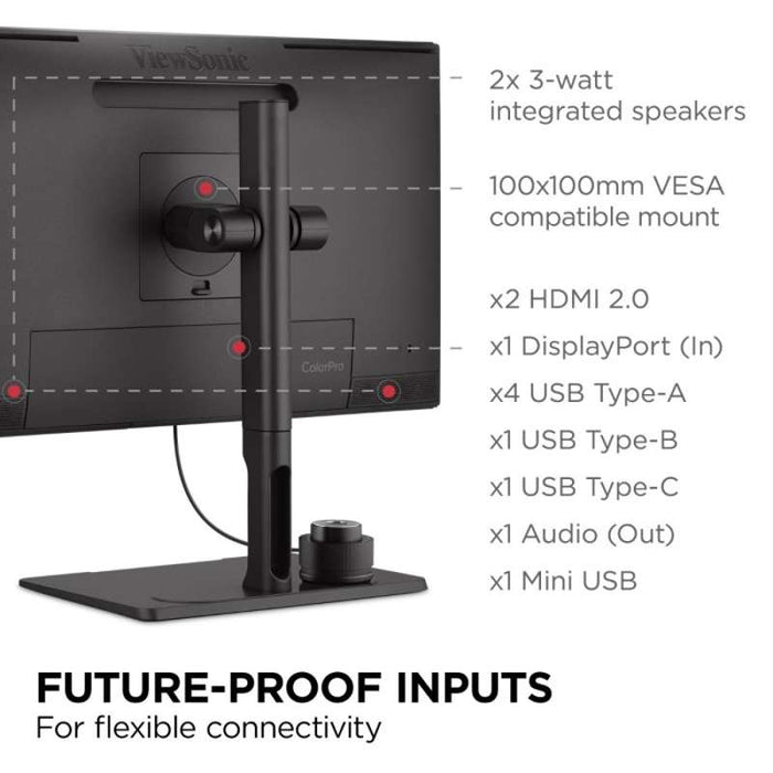 Viewsonic 27" ColorPro 4K UHD Professional Monitor with USB-C & ColorPro Wheel