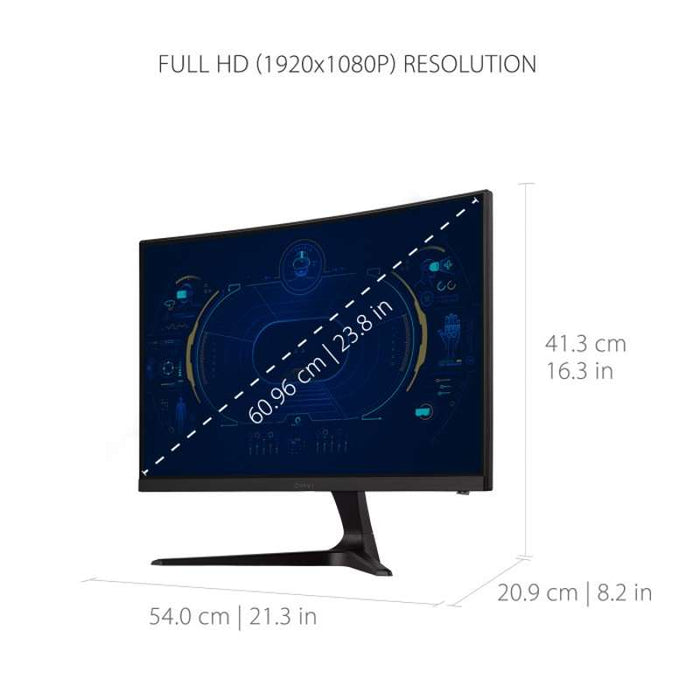 Viewsonic 24" Curved Full HD Gaming Monitor with 165Hz Refresh Rate & FreeSync