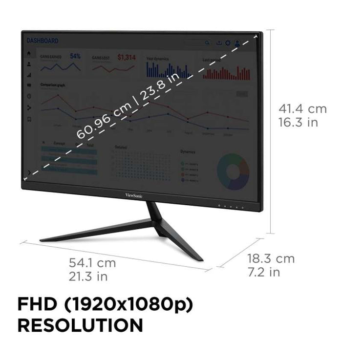 Viewsonic 24" Full HD Gaming Monitor with 180Hz Refresh Rate & AMD FreeSync