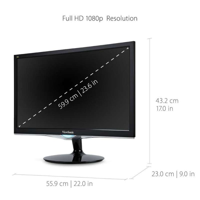 Viewsonic 24" Full HD Multimedia Monitor with Dual HDMI DVI & Built-In Speakers