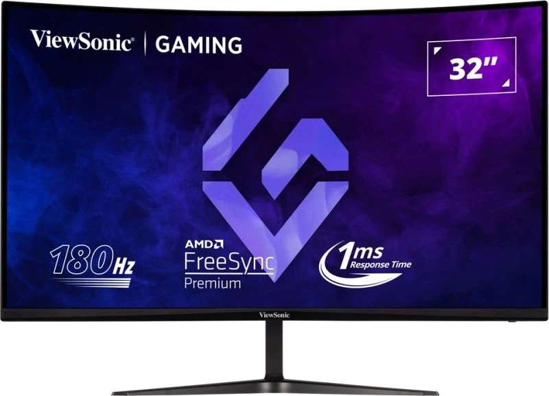 Viewsonic 32" OMNI QHD Curved Gaming Monitor with 165Hz Refresh Rate & FreeSync Premium
