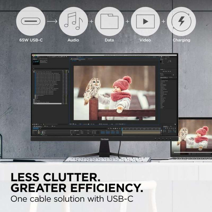 Viewsonic 32" QHD IPS Monitor with 65W USB-C HDR10 & HDMI/DisplayPort