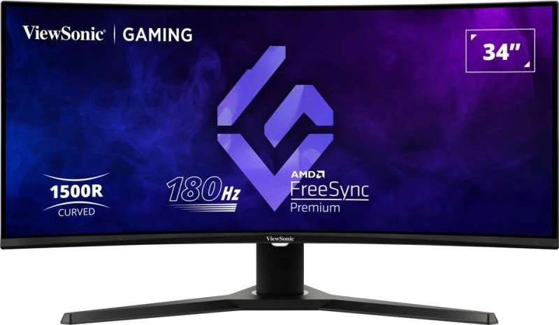 Viewsonic 34" UWQHD Curved Gaming Monitor with 180Hz Refresh Rate