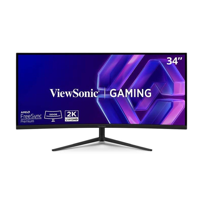 Viewsonic 34" Ultrawide Curved Gaming Monitor with 180Hz Refresh Rate & FreeSync Premium