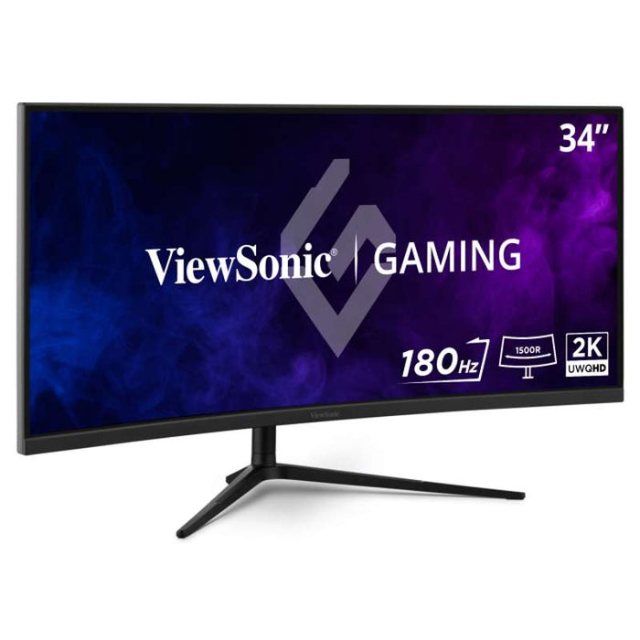 Viewsonic 34" Ultrawide Curved Gaming Monitor with 180Hz Refresh Rate & FreeSync Premium