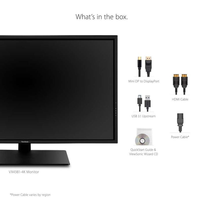 Viewsonic 43" 4K UHD MVA Monitor with HDMI & DisplayPort Connectivity