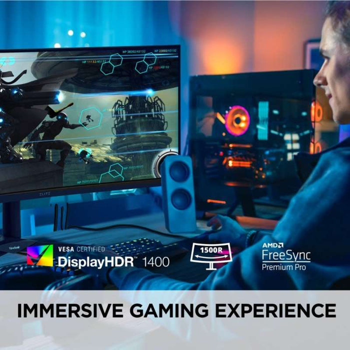 Viewsonic 34" ELITE UWQHD Mini-LED Curved Gaming Monitor with 200Hz Refresh Rate & USB-C