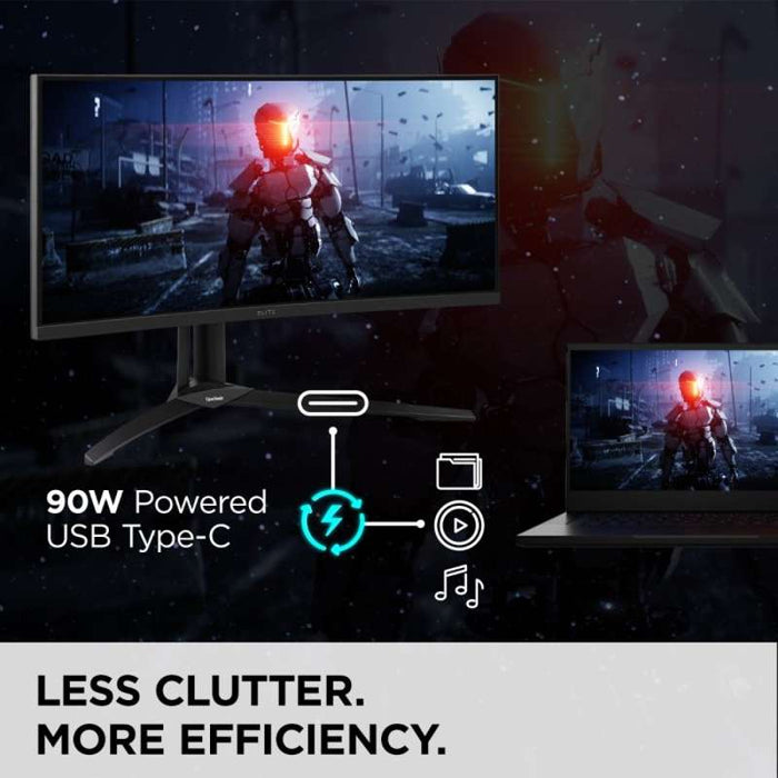 Viewsonic 34" ELITE UWQHD Mini-LED Curved Gaming Monitor with 200Hz Refresh Rate & USB-C