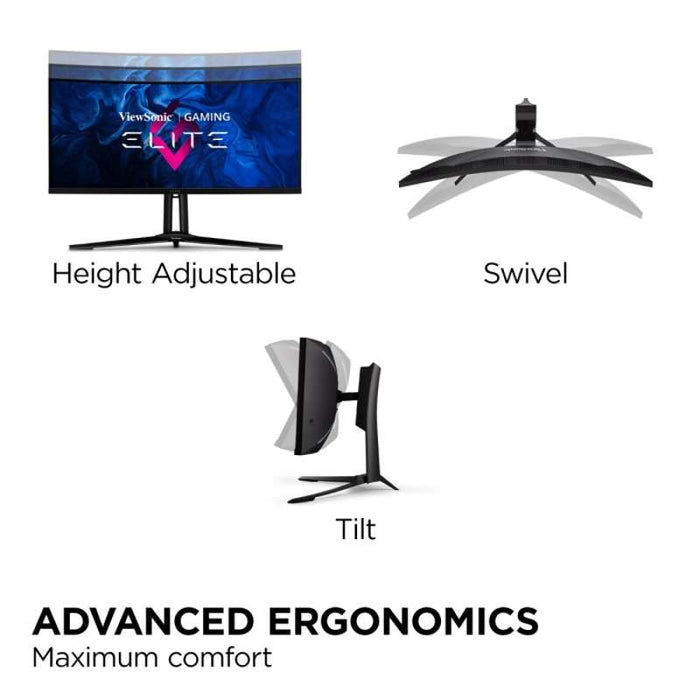 Viewsonic 34" ELITE UWQHD Mini-LED Curved Gaming Monitor with 200Hz Refresh Rate & USB-C