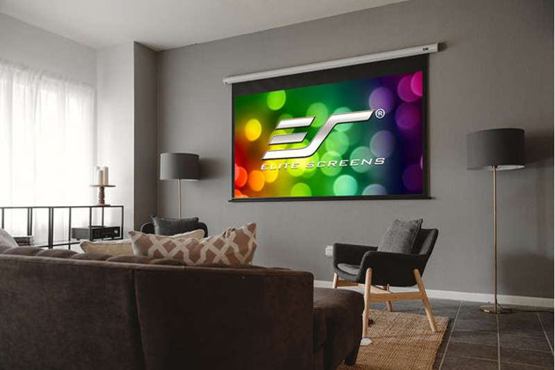 Elite VMAX2 Series 120 Inch Diagonal Electric Screen, White Casing