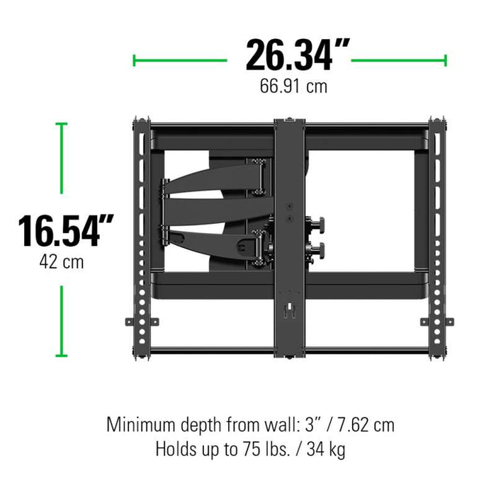 Sanus Full-Motion+ Mount For 37" - 55" flat-panel TVs up 75 lbs.