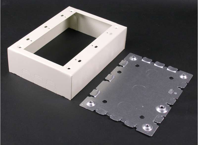 Wiremold Two Gang Switch and Receptacle Box Fitting in White