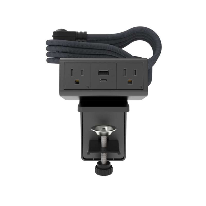 Wiremold dash Desktop Power Center, 2 Outlets and 1 USB A/C, Graphite