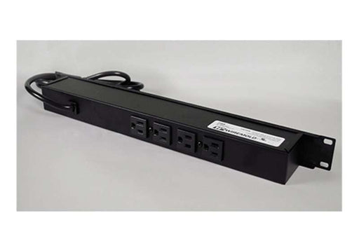 Wiremold Rack Mount 120V/15A/2 front O/L, 4 rear O/L /lighted switch/15' cord