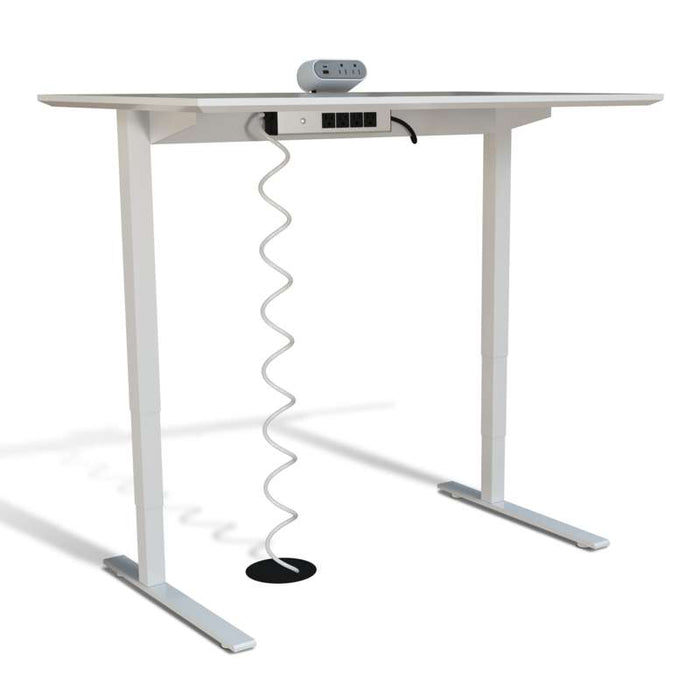 Wiremold Sit Stand Desk Power Module with Dual Outlets and USB Ports, White