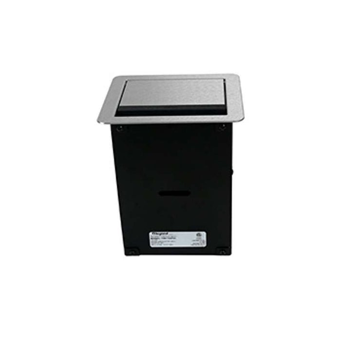 Wiremold InteGreat A/V TABLE BOX WITH USB, FIELD WIRED, ALUMINUM