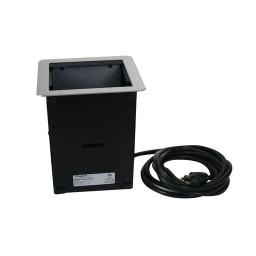 Wiremold InteGreat A/V TABLE BOX WITH USB, CORD ENDED, ALUMINUM