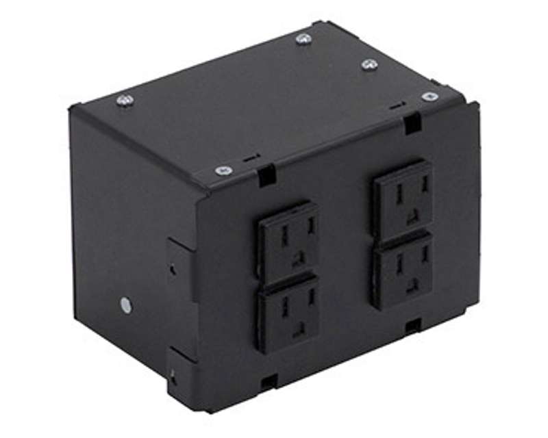 Wiremold InteGreat All Power Table Box, Field Wired, Black