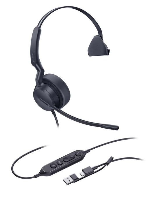 Yealink UH44 Mono Teams USB-C/A Lightweight USB Headset for Microsoft Teams